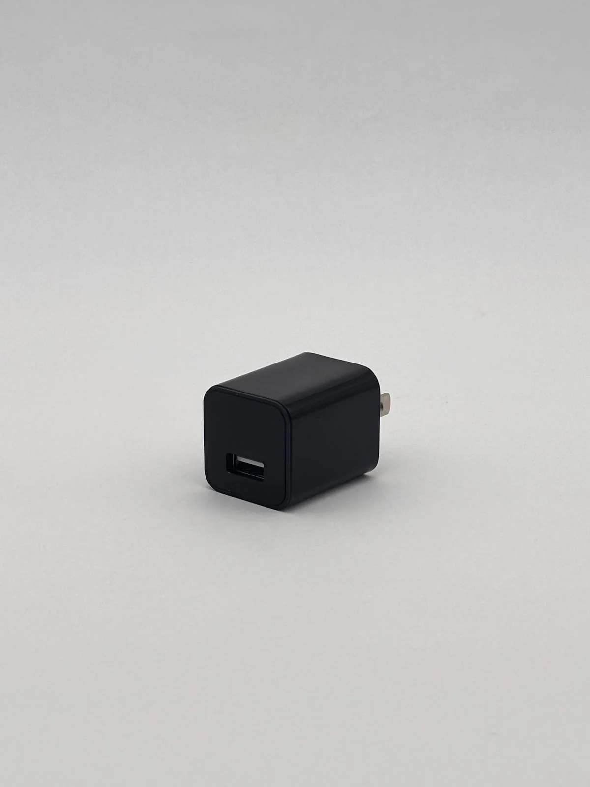 USB charger-style camera: port view